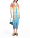 Staud Shoko Rainbow Compact-rib Sweater Dress In Rainbow Multi