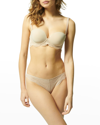 Simone Perele Karma Lace Tanga Briefs In Peau Rose
