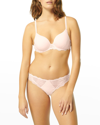 Simone Perele Reve 3d Plunge Racerback Bra In Sakura Pink