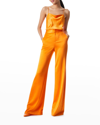 Alice And Olivia Harmon Slip Camisole Tank Top In Tangerine