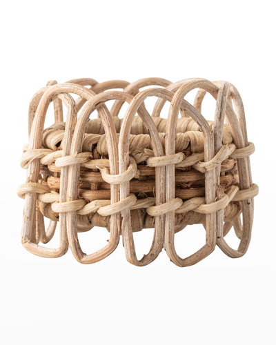 Juliska Provence Rattan Whitewash Napkin Ring In Rattan/whitewash Trim