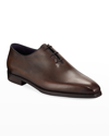 BERLUTI ALESSANDRO DEMESURE LEATHER OXFORDS WITH LEATHER SOLE