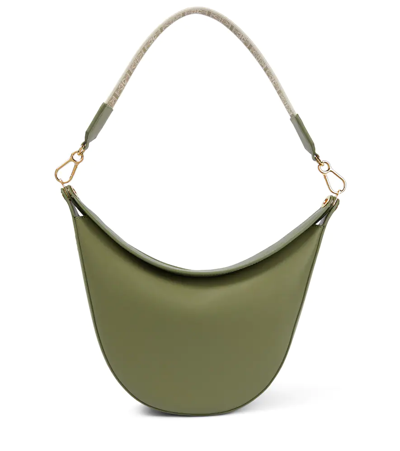 Loewe Medium Luna Leather Hobo Bag In Avocado Green