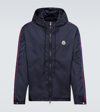 Moncler Hattab Logo-patch Nylon Hooded Jacket In Navy Blue