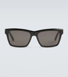 Saint Laurent Acetate Sunglasses In Black-black-black