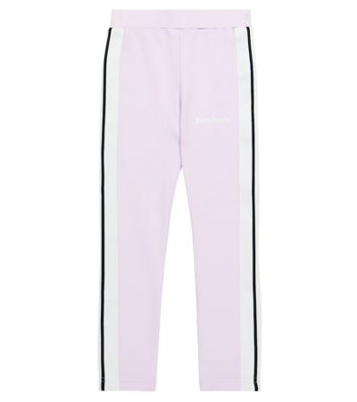 Palm Angels Kids' Logo Tracksuit Bottoms In Purple