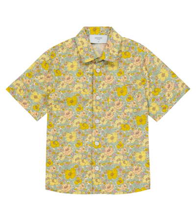 Paade Mode Kids' Bella Floral Cotton Shirt In Bella Yellow