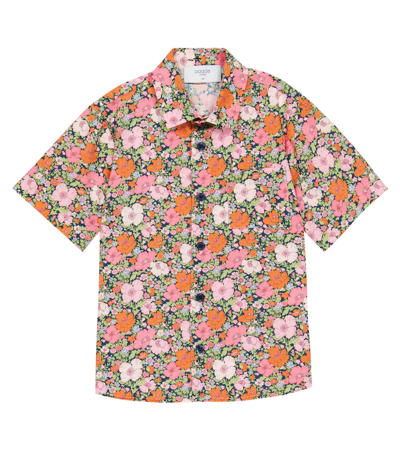 Paade Mode Kids' Bella Floral Cotton Shirt In Pink