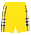 BURBERRY CHECKED COTTON JERSEY SHORTS