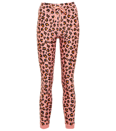 The Upside Rose Leopard-print Jersey Leggings In Bubblegum