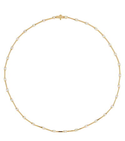 Melissa Kaye 18kt Gold Necklace With Diamonds In Yg/diamond