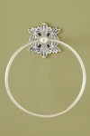 Anthropologie Primrose Towel Ring In Silver