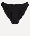Totême Smocked Mini Bikini Bottoms In Black