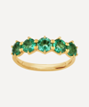 Dinny Hall 18ct Gold Elyhara Emerald Five Stone Ring In Gold