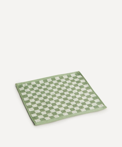Baina Sage & Chalk Quill Organic Cotton Face Cloth
