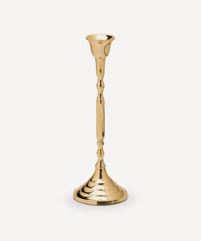 Anna + Nina Gold-toned Brass Candle Holder 23cm In Bronze