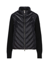 MONCLER MONCLER WOMEN'S BLACK OTHER MATERIALS CARDIGAN,9B00023M1131999 XS