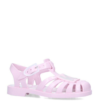 Kenzo Jelly Logo Sandals In Pink
