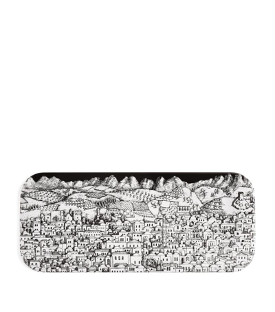 Fornasetti Gerusalemme Rectangular Tray (25cm X 60cm) In White