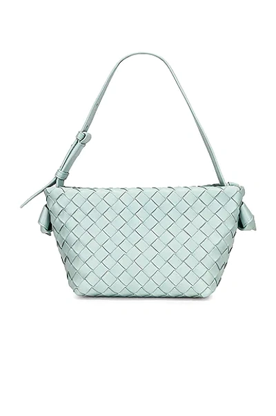 Bottega Veneta Mini Shoulder Bag In Teal Washed & Gold