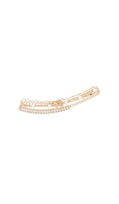 8 Other Reasons Rhinestone Anklet In Metallic Gold