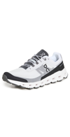 On Cloudvista Neoprene-trimmed Mesh Running Sneakers In Glacier/black