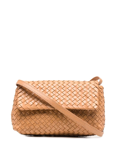 Officine Creative Oc Class 47 Woven Crossbody Bag In Brown