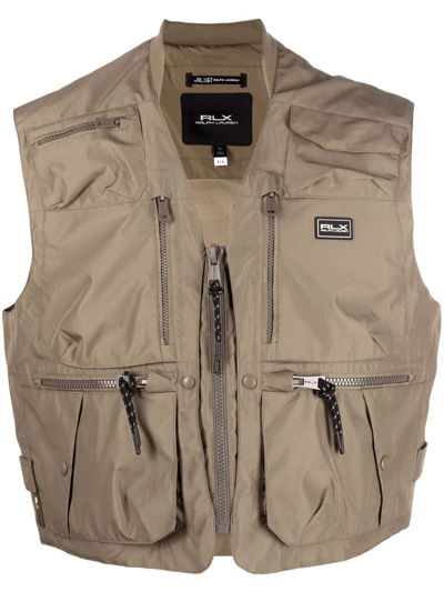 Polo Ralph Lauren Multi-pocket Zip-up Vest In Grün