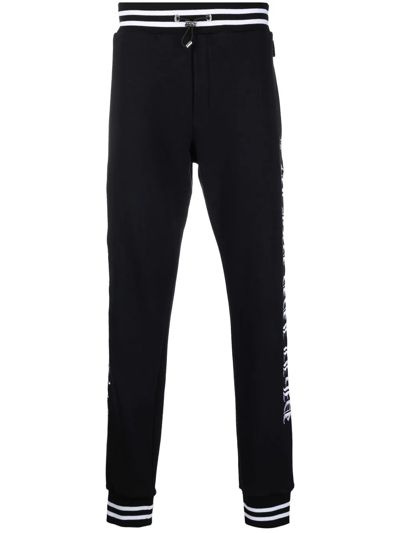 Philipp Plein Logo-embroidered Joggers In Schwarz