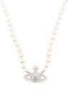Vivienne Westwood One Row Pearl Choker In Silver