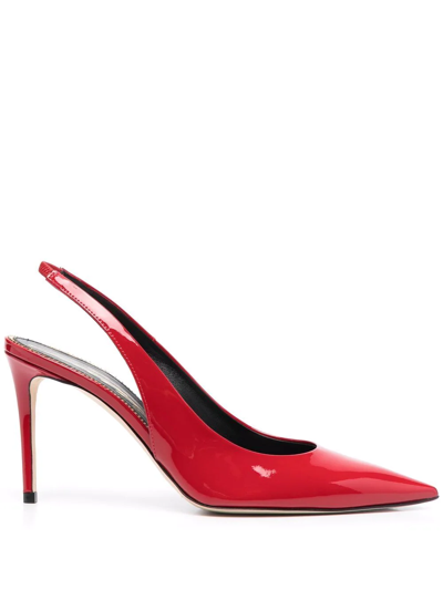 Scarosso X Brian Atwood Sutton Slingback Pumps In Red - Patent