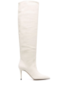 Scarosso X Brian Atwood Carra Leather Boots In Neutrals