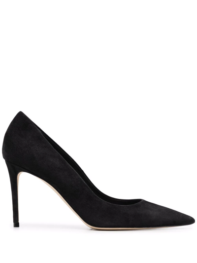 Scarosso X Brian Atwood Gigi Suede Pumps In Black - Suede