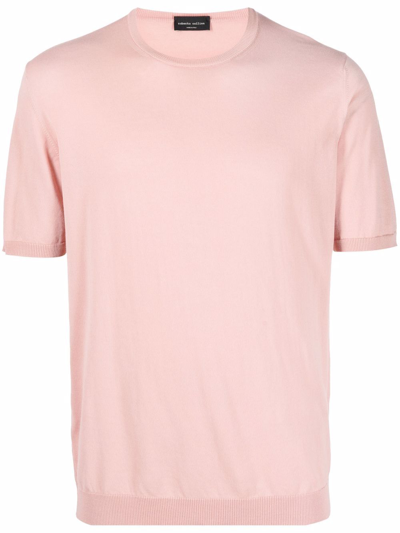 Roberto Collina Crew-neck T-shirt In Pink