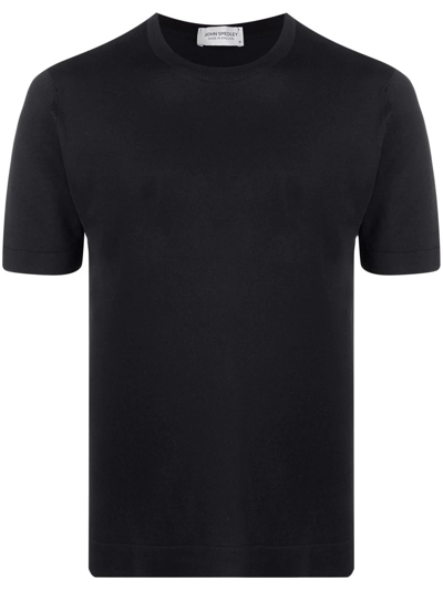 John Smedley Jersey-knit Cotton T-shirt In Black