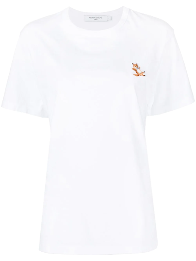 Maison Kitsuné White Chillax Fox Patch Classic T-shirt