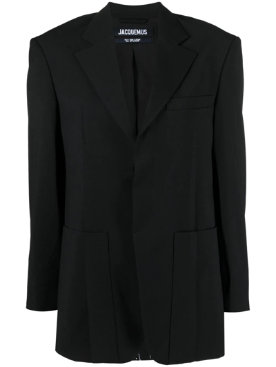 Jacquemus La Veste Dhomme Virgin Wool Blazer In Black