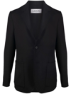 Lanvin Single-breasted Fitted Blazer In 10 Balck
