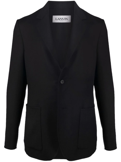 Lanvin Fitted Single-breasted Jacket In 10 Balck