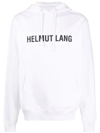 HELMUT LANG LOGO-PRINT DRAWSTRING HOODIE