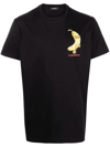 Dsquared2 Banana-print Cotton T-shirt In Black