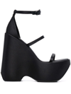 Versace Triplatform Strappy 160mm Sandals In Blue