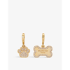 BALENCIAGA PUPPY GOLD-TONED BRASS EARRINGS
