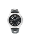VERSUS MEN'S 44MM STAINLESS STEEL CHRONOGRAPH LEATHER STRAP WATCH