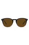 Oliver Peoples Forman La 51mm Polarized Pillow Sunglasses In Black/brown Polarized Solid