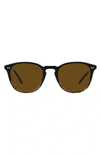 Oliver Peoples Forman La 51mm Polarized Pillow Sunglasses In Black/brown Polarized Solid