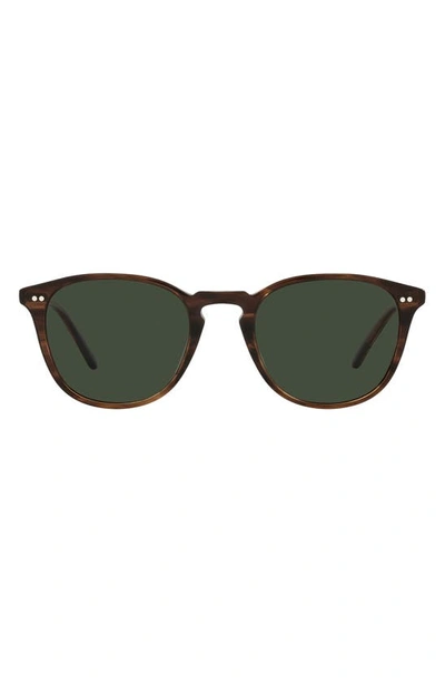 Oliver Peoples Forman La 51mm Polarized Pillow Sunglasses In Tortoise/green Polarized Solid