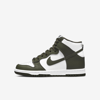 Nike Dunk High "cargo Khaki" Sneakers In White,cargo Khaki