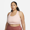 Nike Women's Swoosh Medium-support Non-padded Sports Bra (plus Size) In Pink