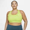 Nike Dri-fit Swoosh Women's Medium-support Non-padded Sports Bra In Green